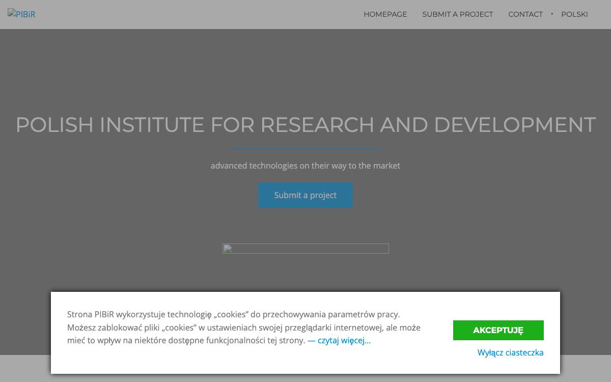 Polish Institute for Research and Development website preview