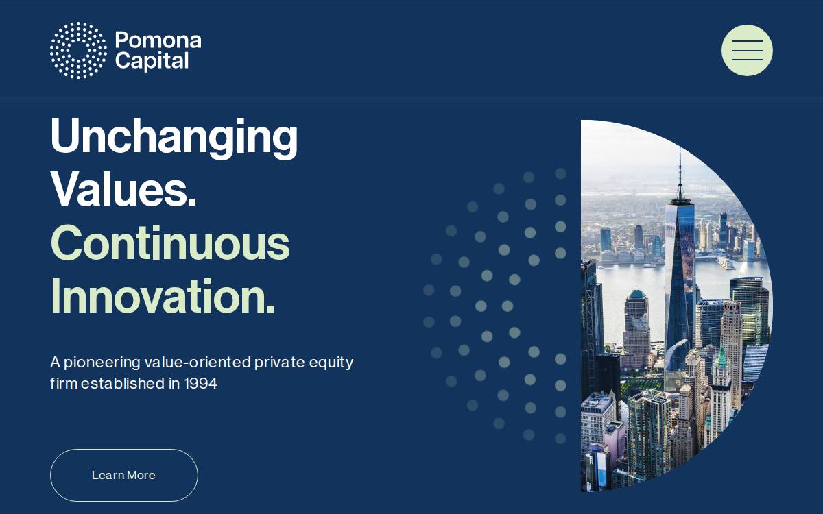 Pomona Capital website preview
