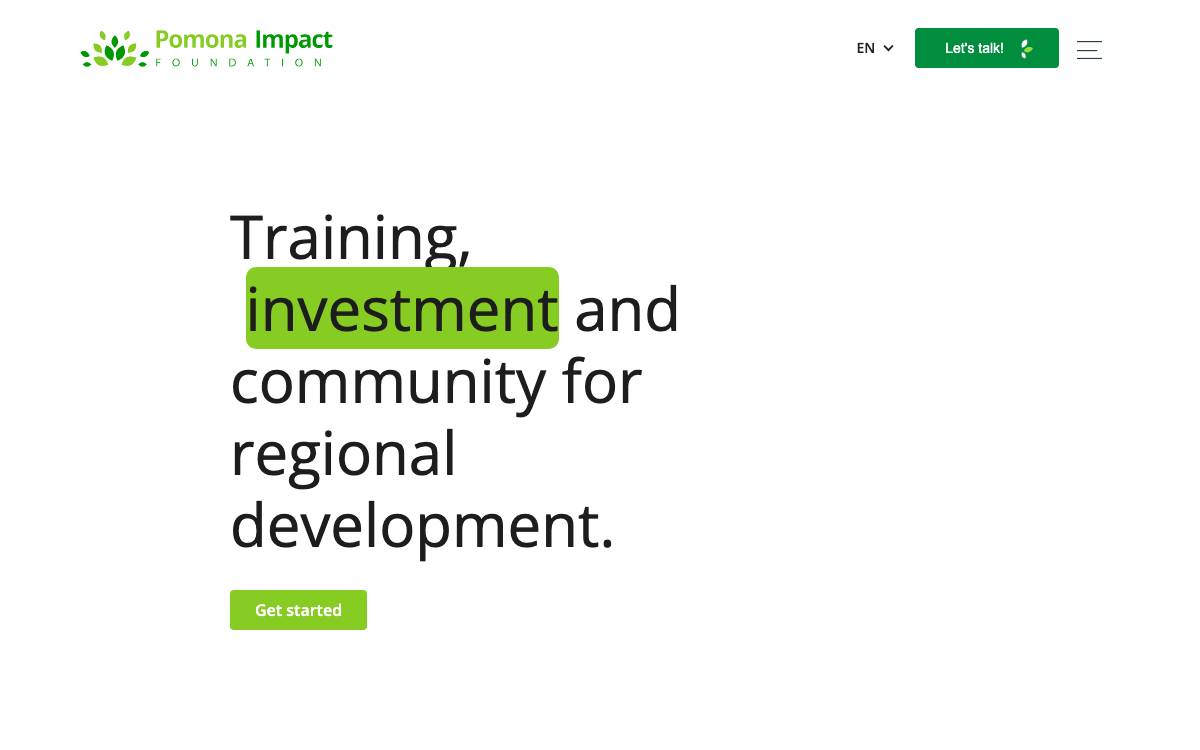 Pomona Impact website preview