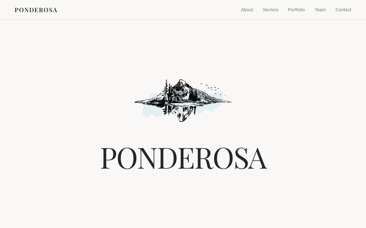 Ponderosa Ventures website preview