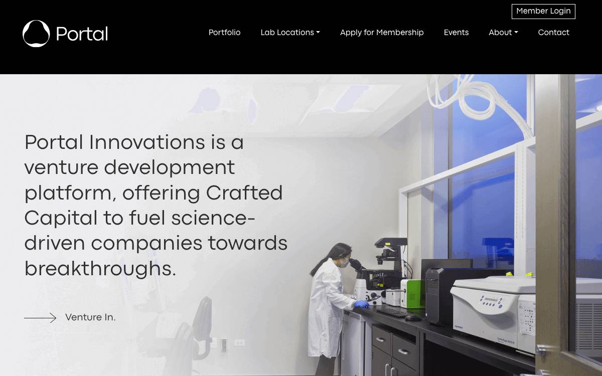 Portal Innovations website preview