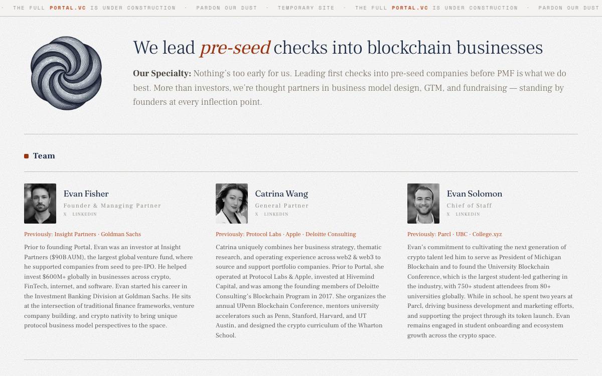 Portal Ventures website preview