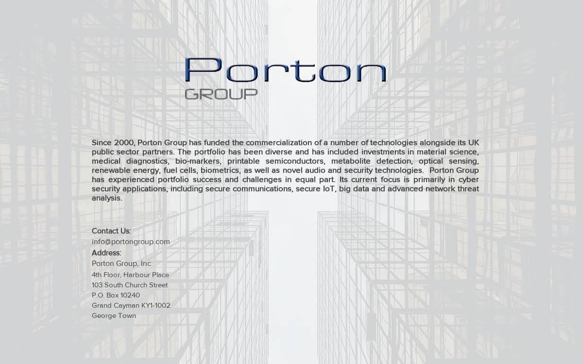 Porton Group website preview