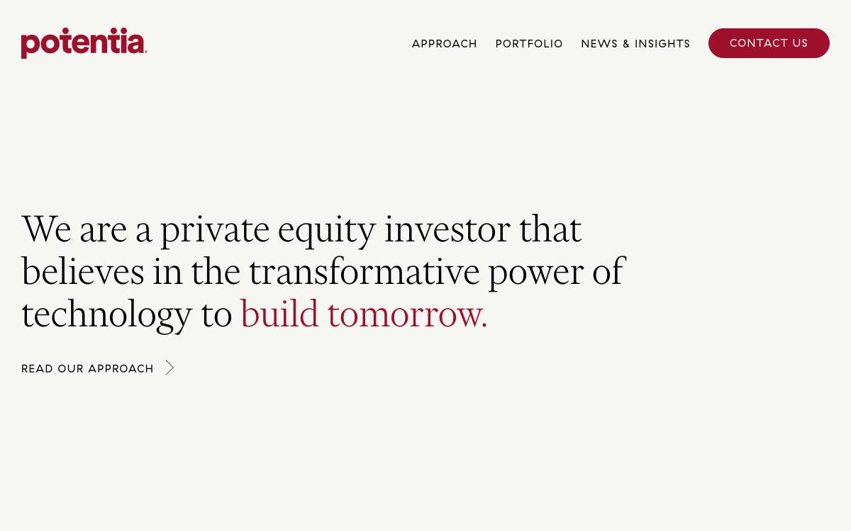 Potentia Capital website preview