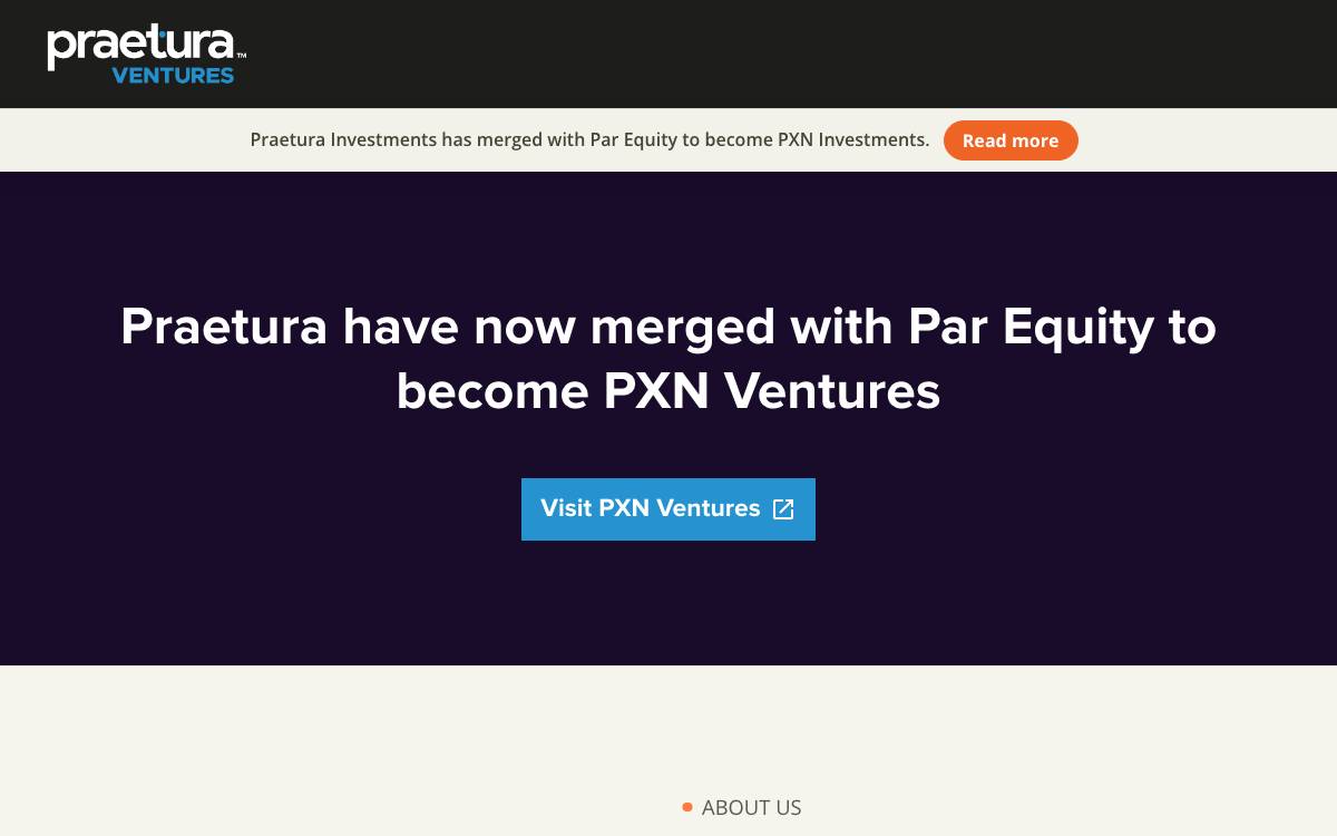 Praetura Ventures website preview