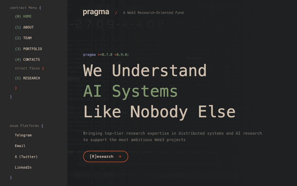 Pragma Ventures website preview
