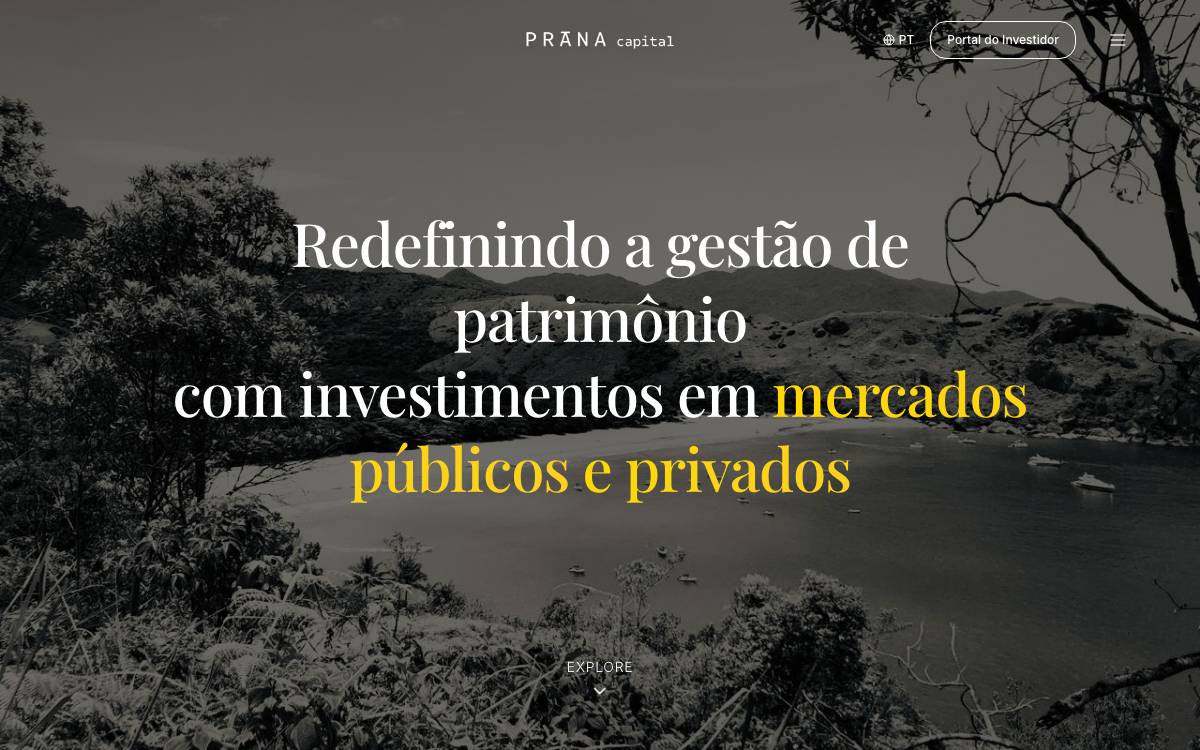 Prana Capital website preview