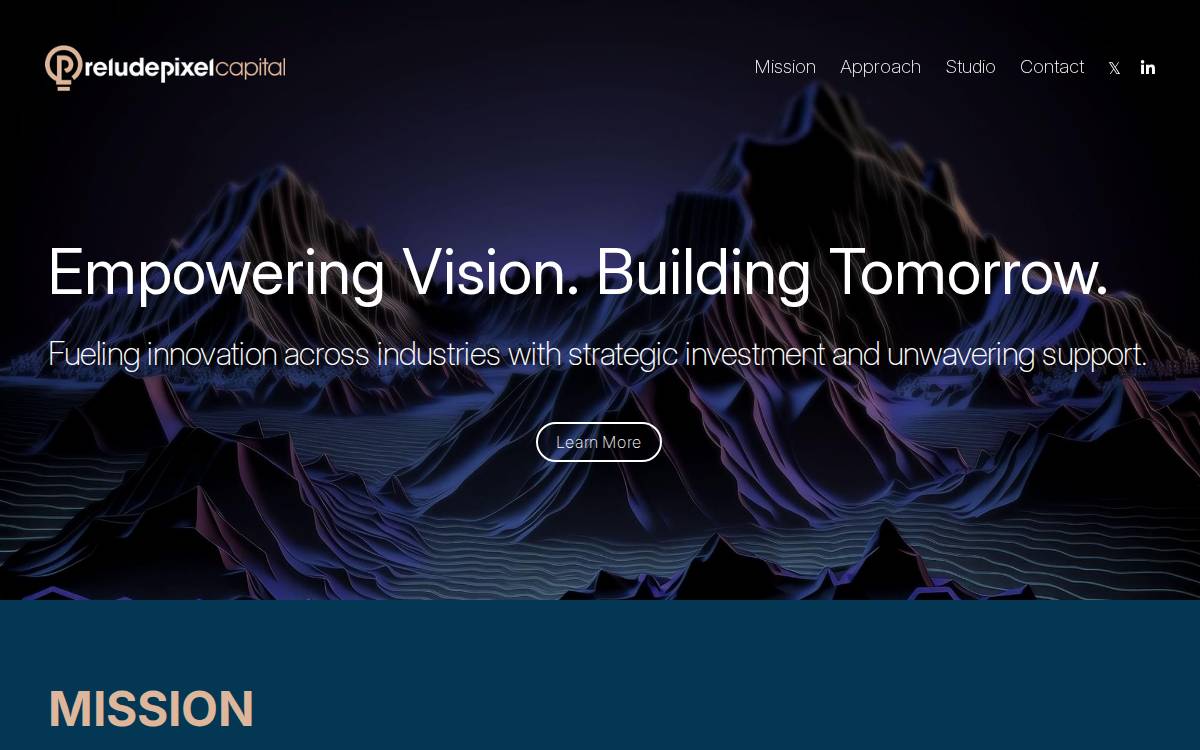 PreludePixel website preview