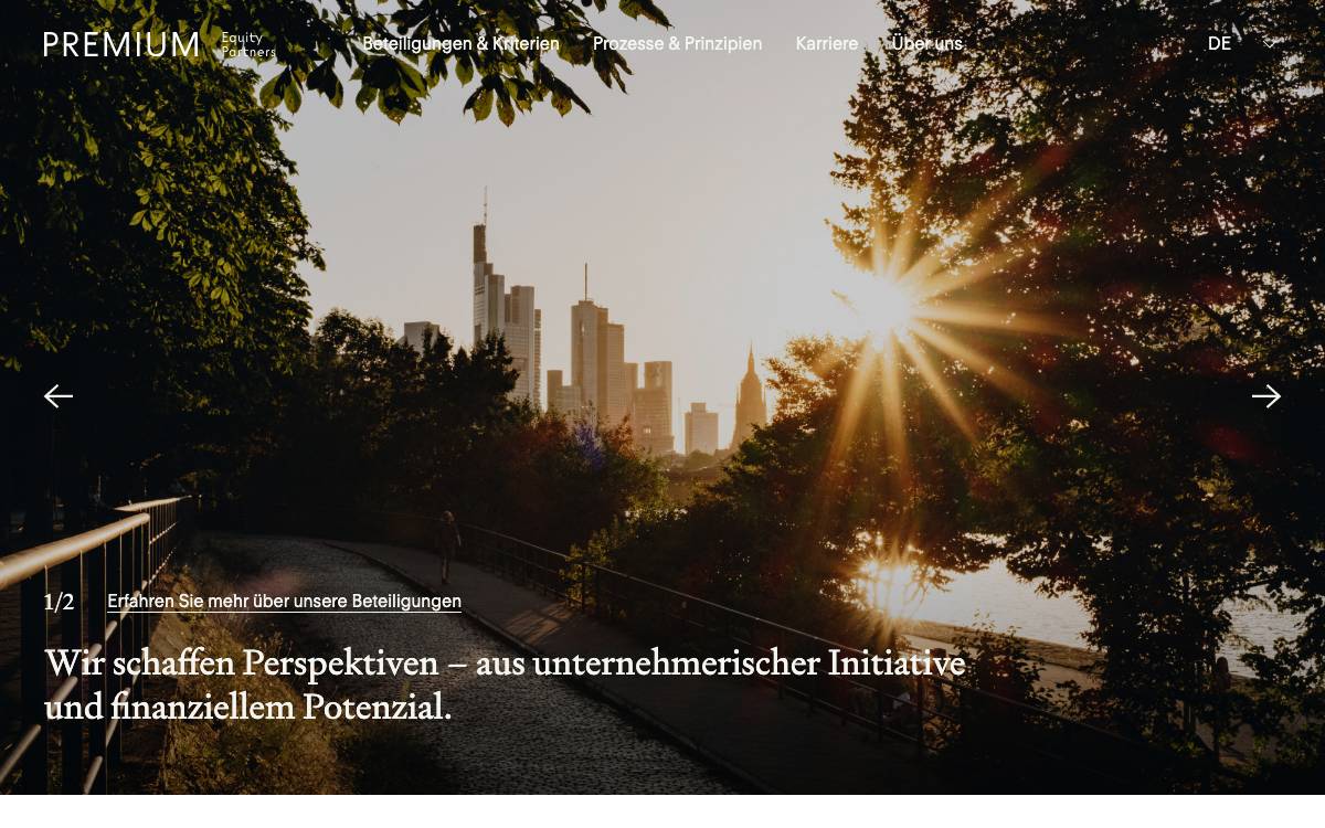 Premium Equity Partners website preview