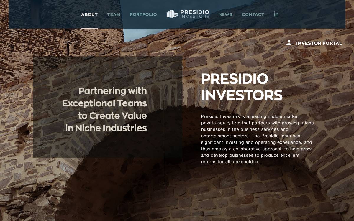 Presidio website preview