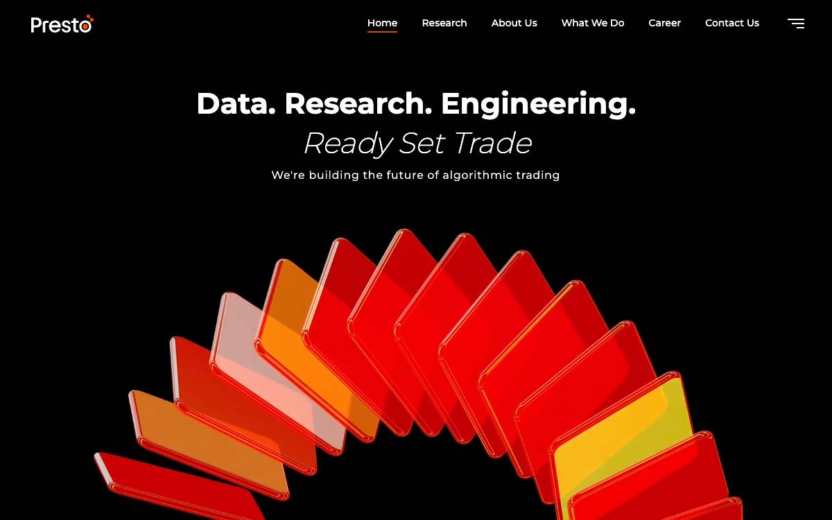 Presto website preview
