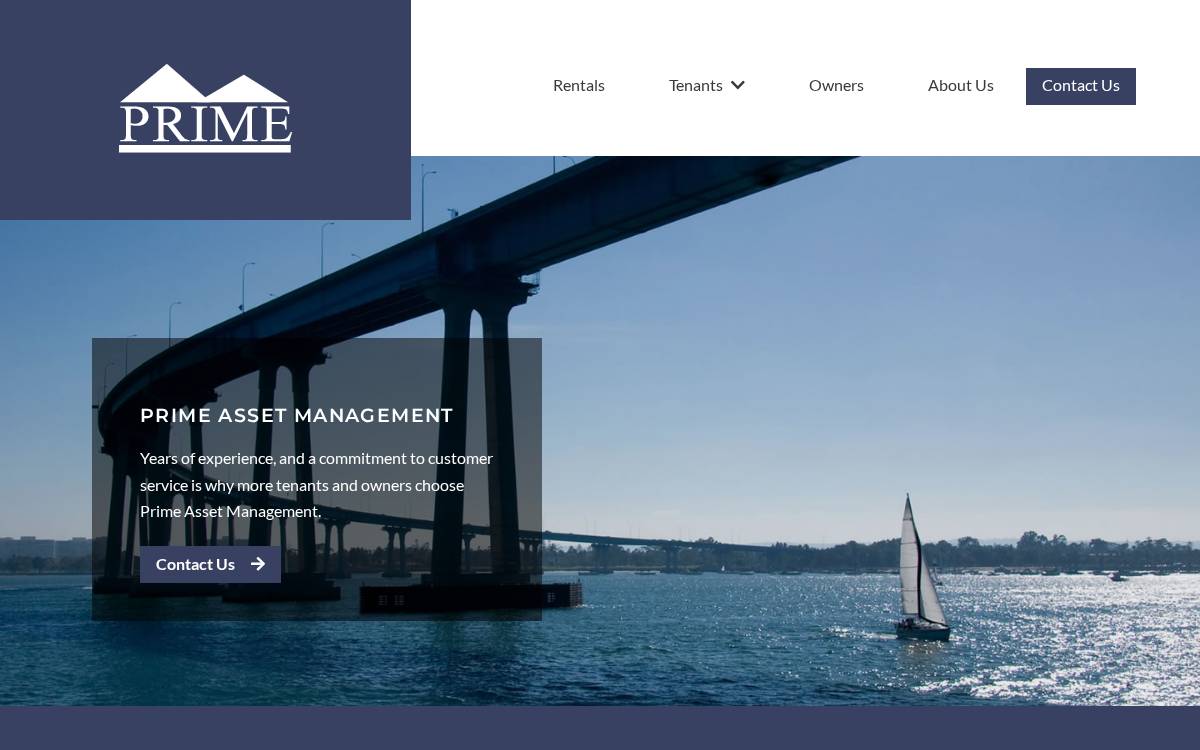 Prime Asset Management website preview
