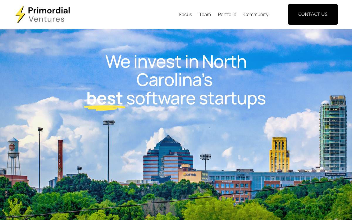 Primordial Ventures website preview