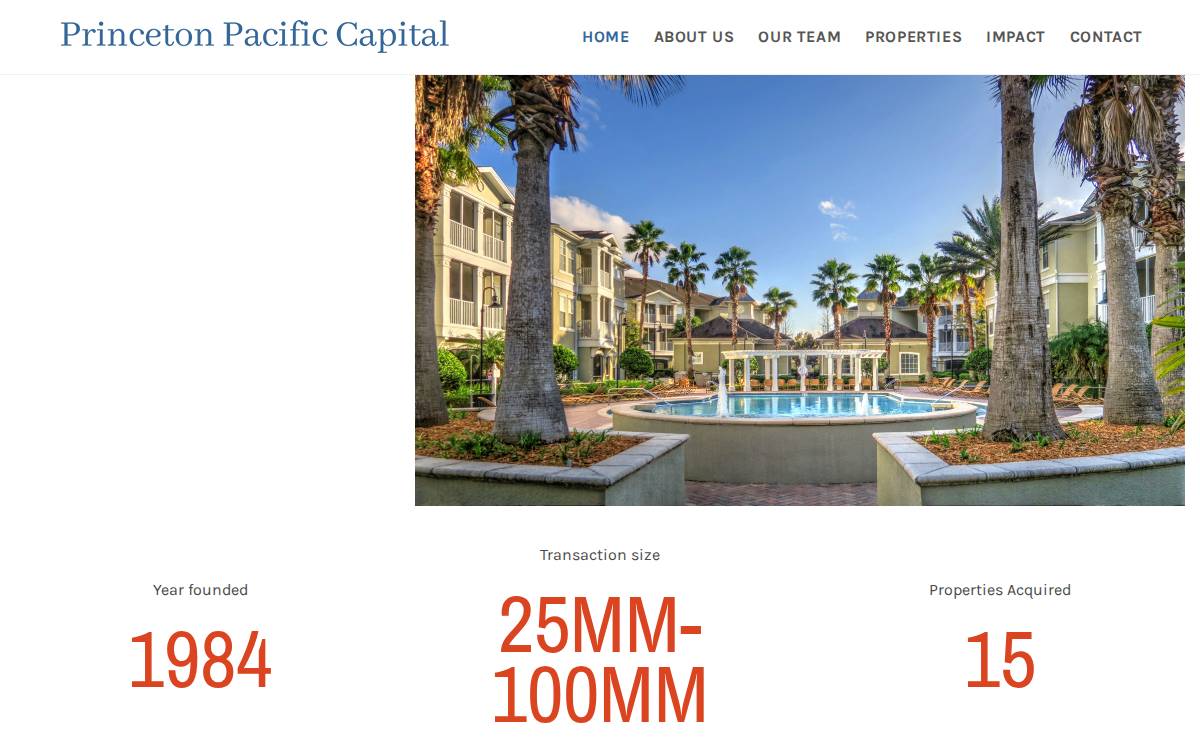 Princeton Pacific Capital website preview