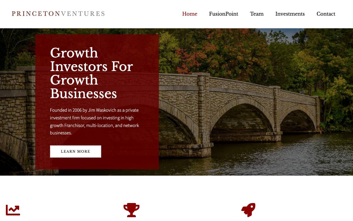 Princeton Ventures website preview