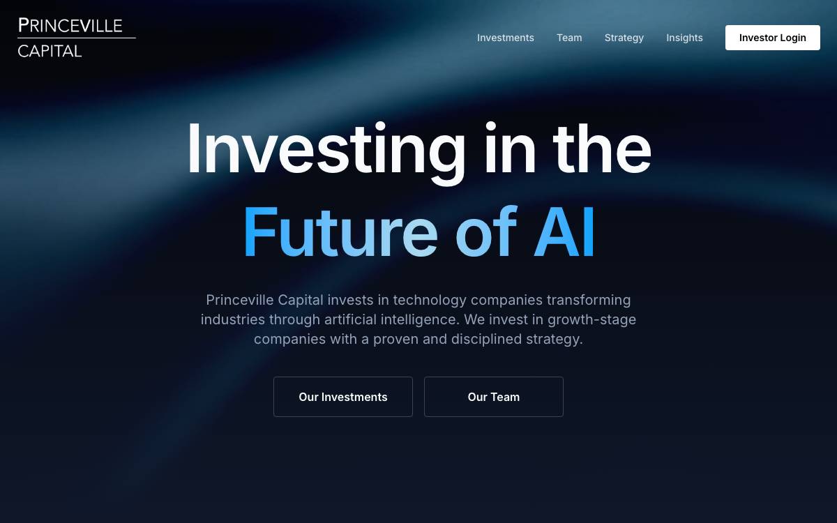 Princeville Capital website preview