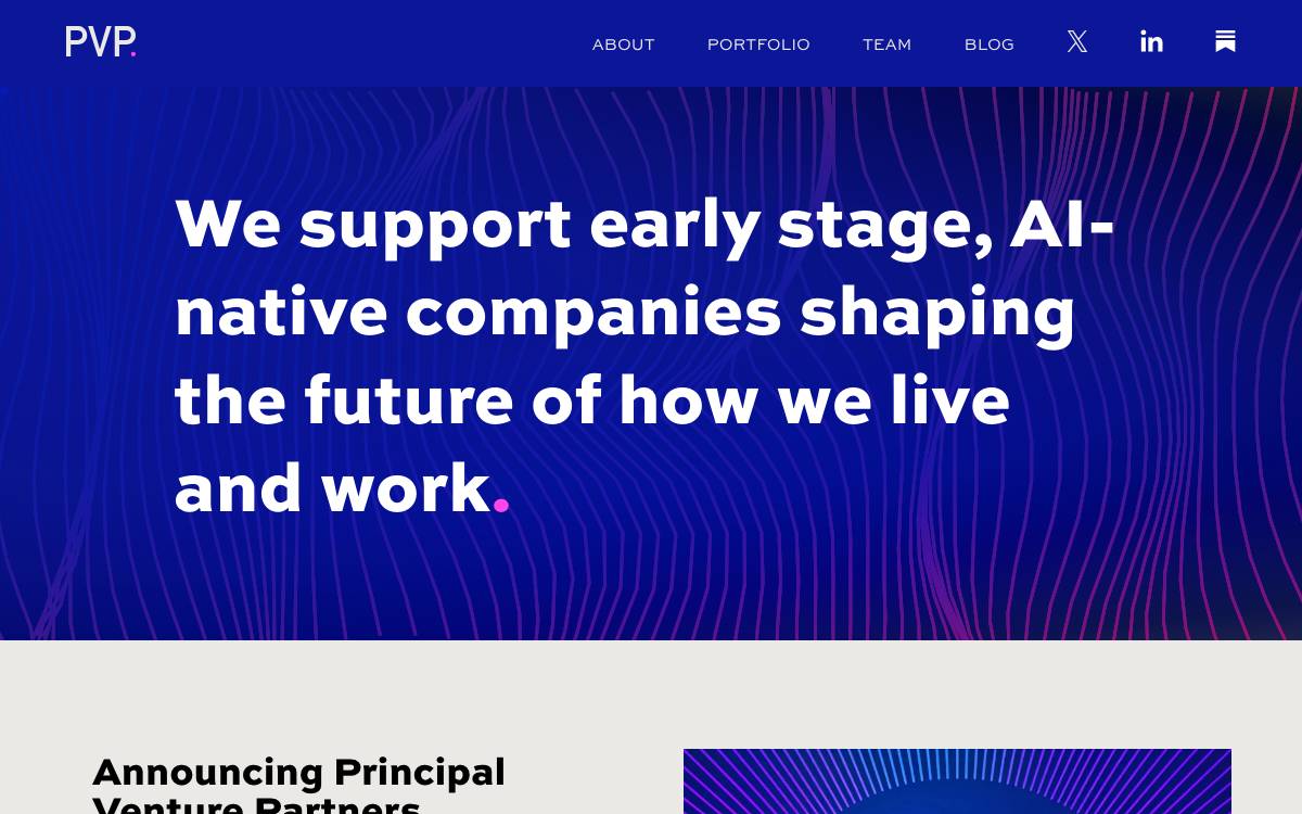 Principal Venture Partners website preview