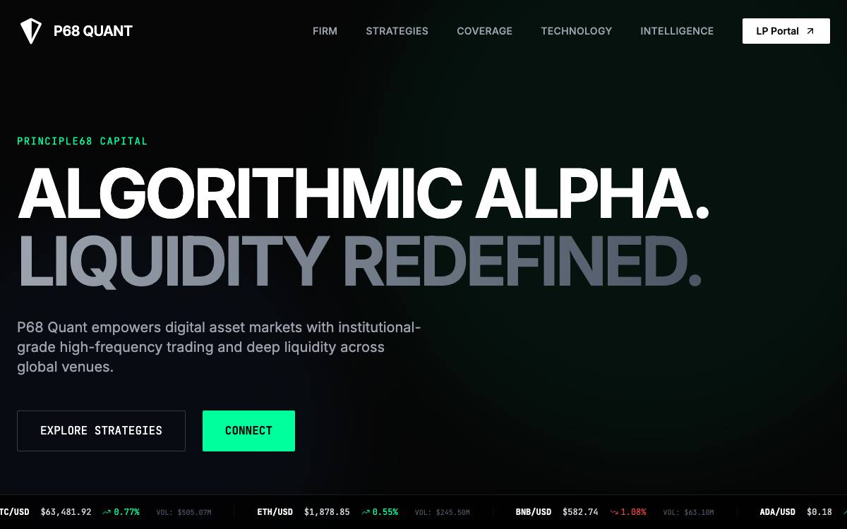 Principle68 website preview