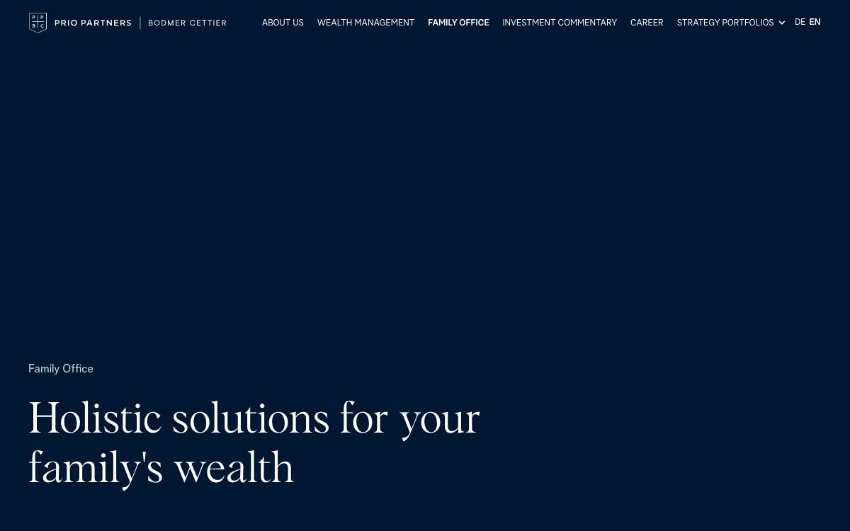 Prio Partners website preview