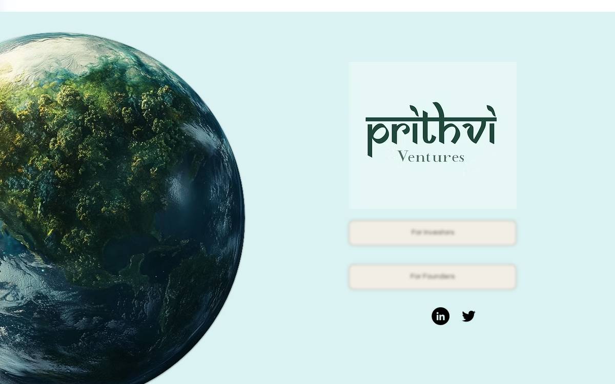 Prithvi Ventures website preview
