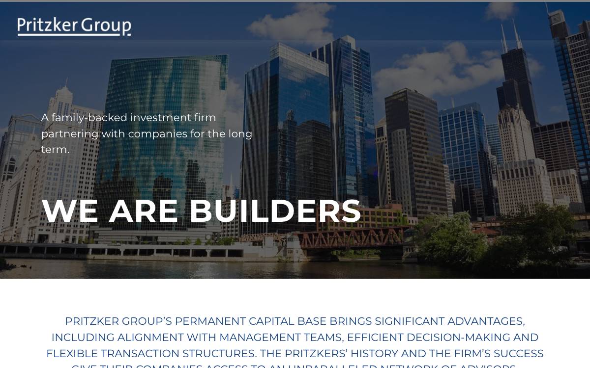 Pritzker Group Venture Capital website preview