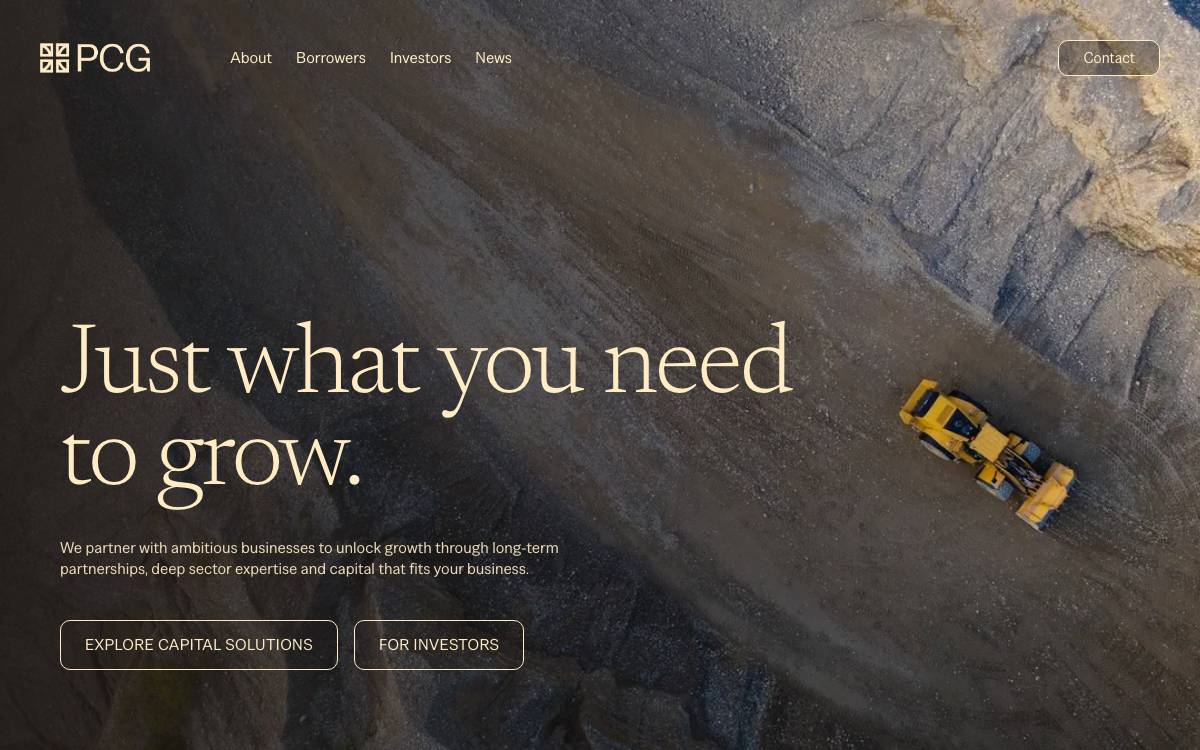 Private Capital Group website preview
