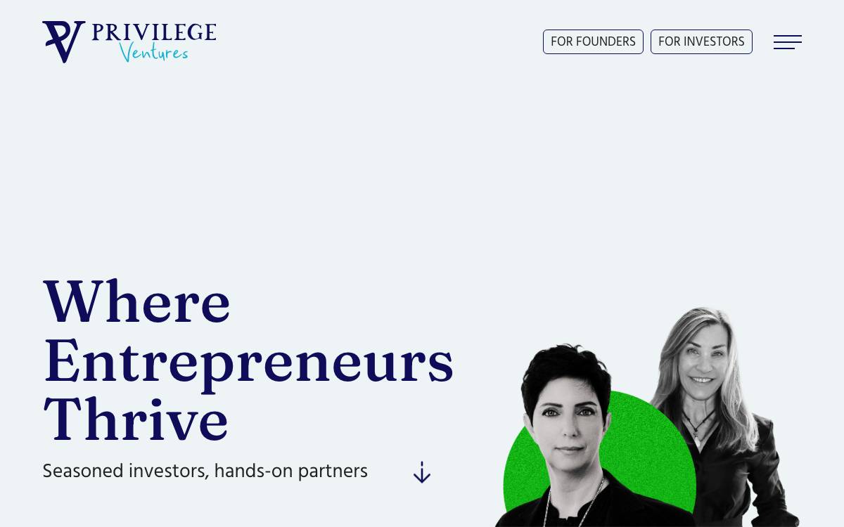 Privilège Ventures website preview