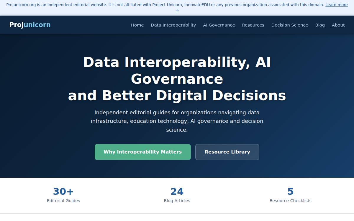 PROJECT UNICORN website preview