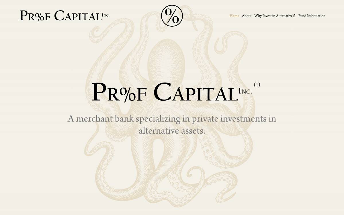 Proof Capital website preview