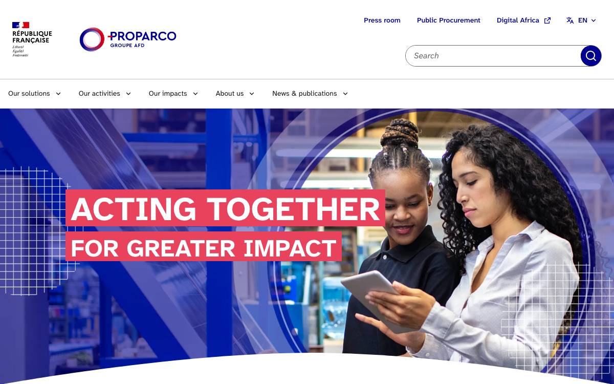 Proparco website preview