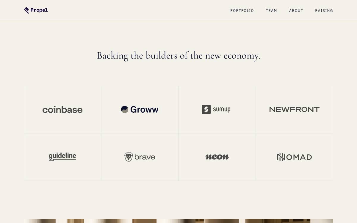 Propel Venture Partners website preview