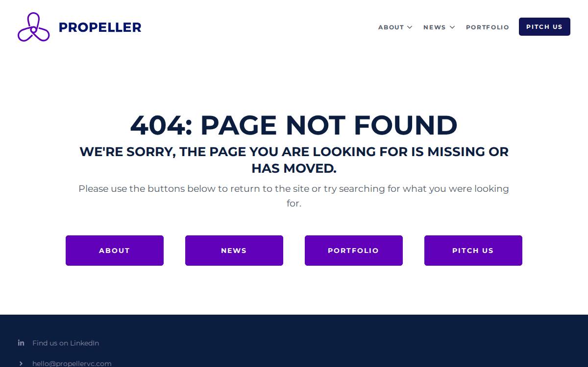 Propeller VC website preview