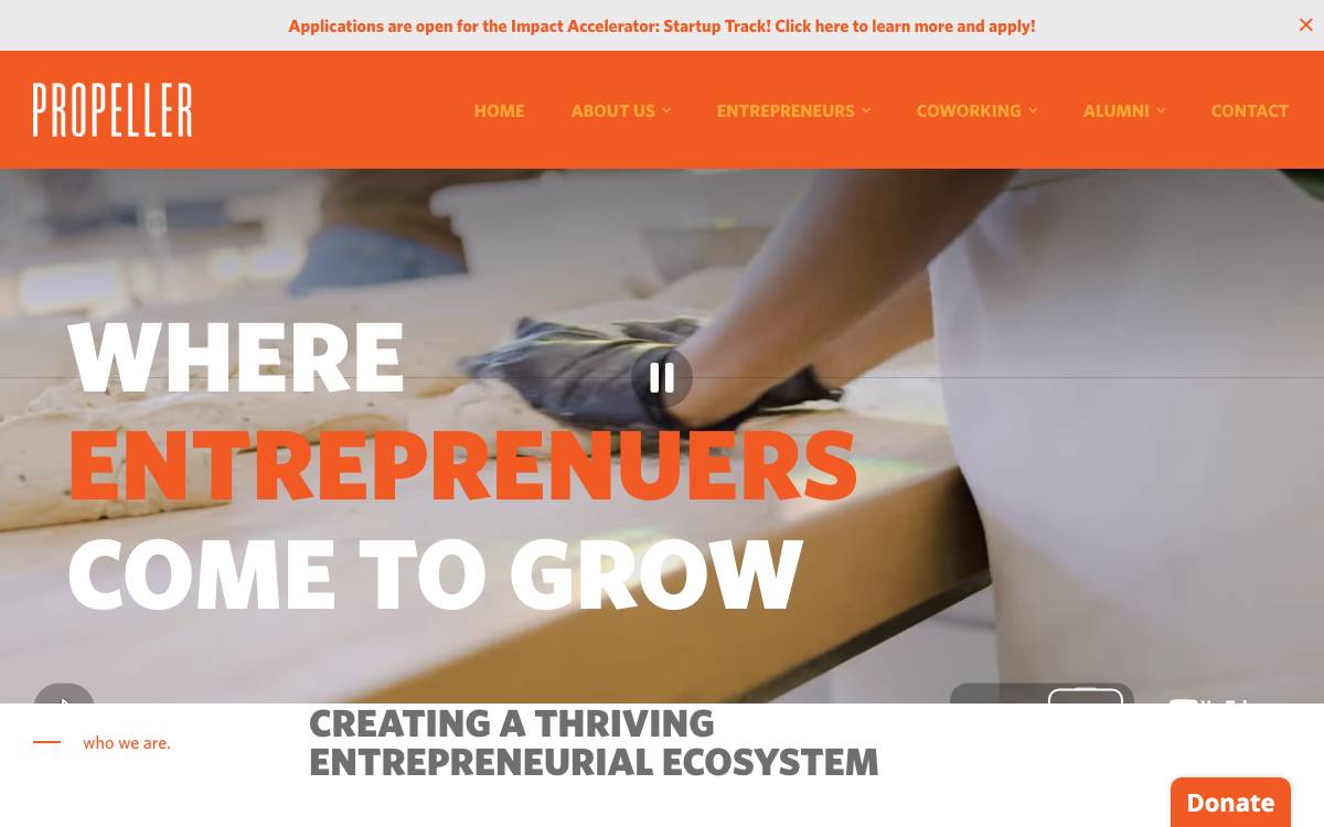 Propeller website preview