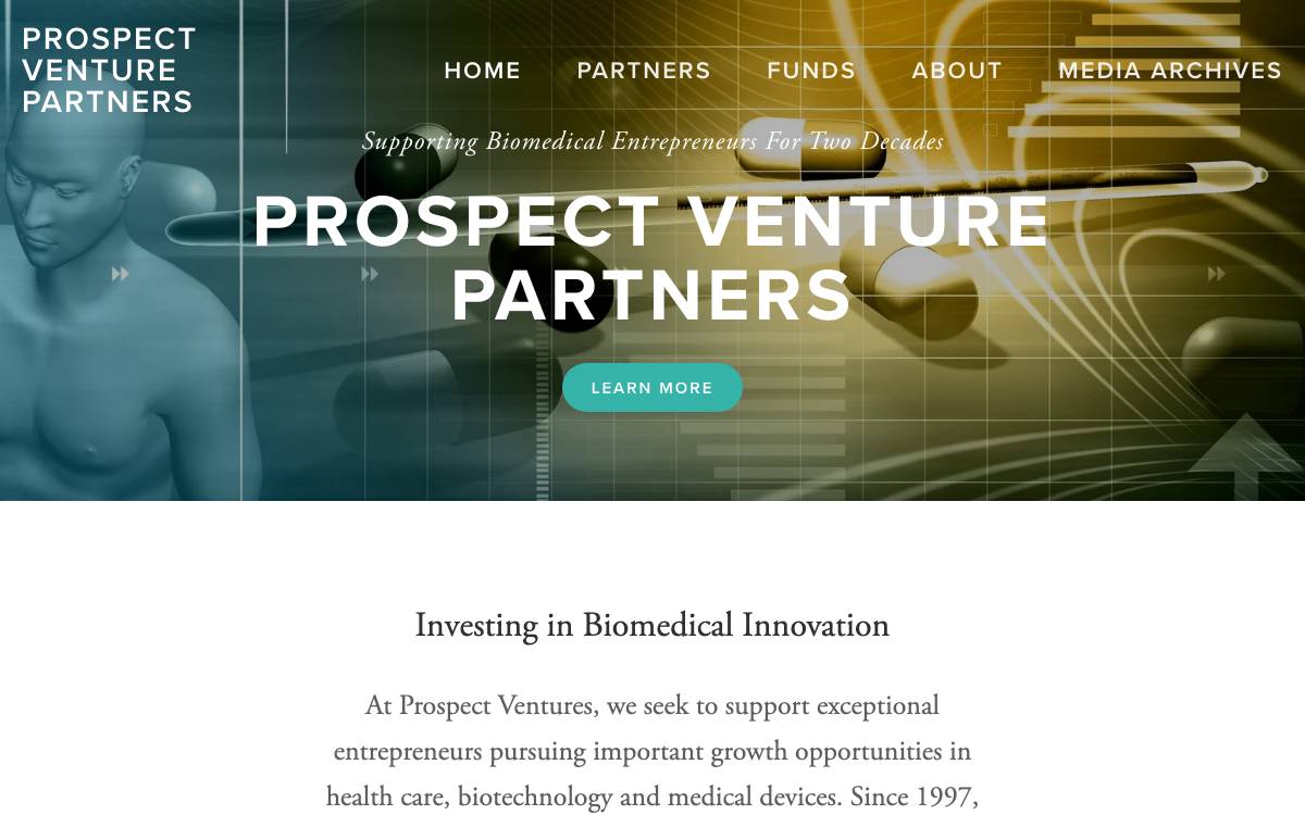 Prospect Venture Partners website preview