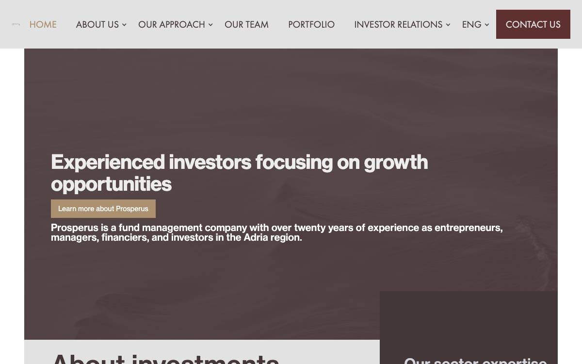 Prosperus-invest website preview