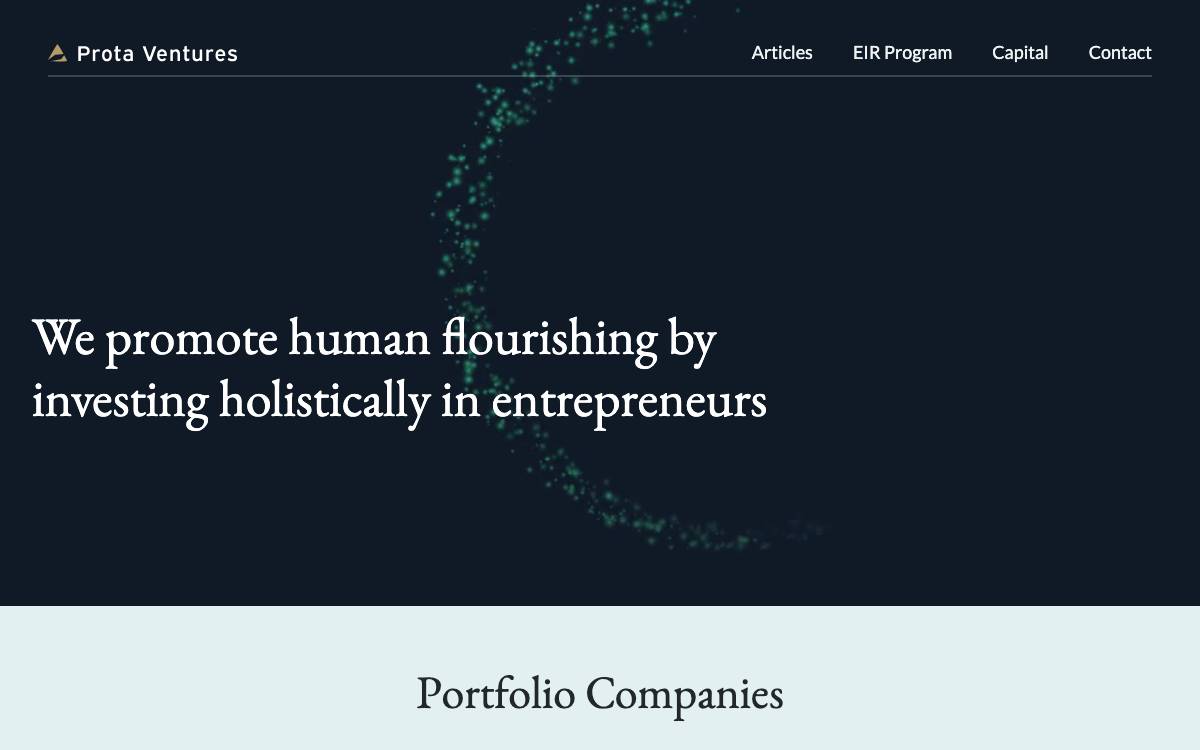 Prota Ventures website preview