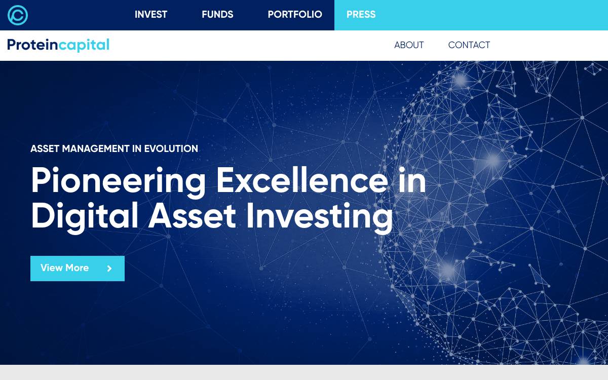 Protein Capital Management website preview