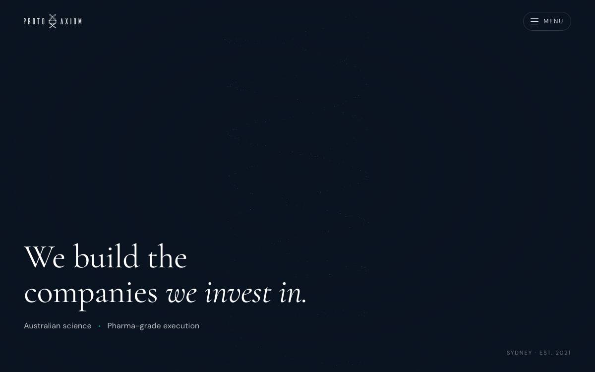 Proto Axiom website preview