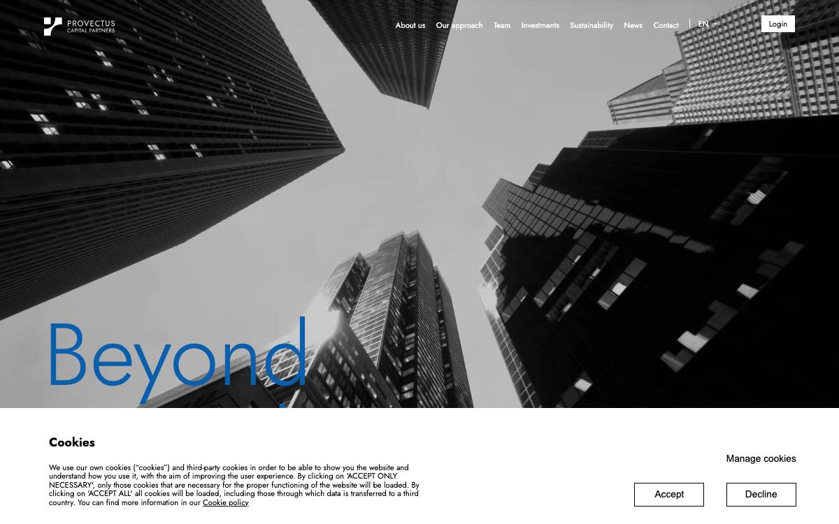 Provectus Capital Partners website preview