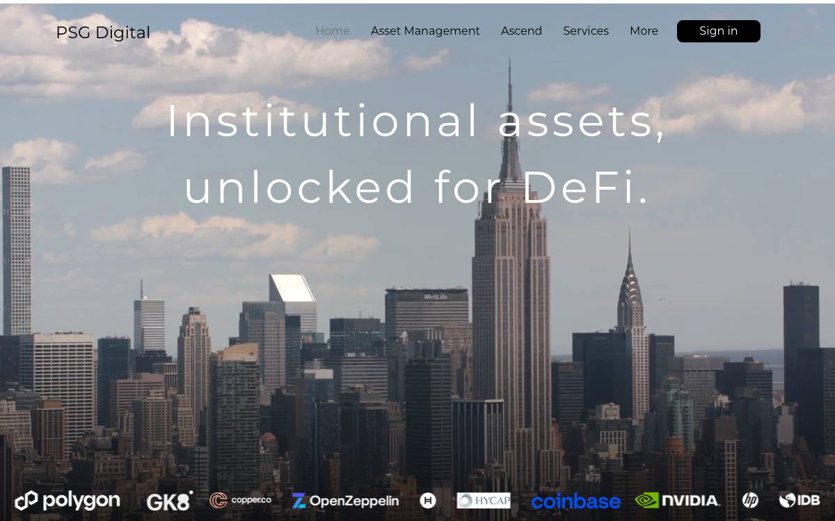 PSG Cryptonomics website preview