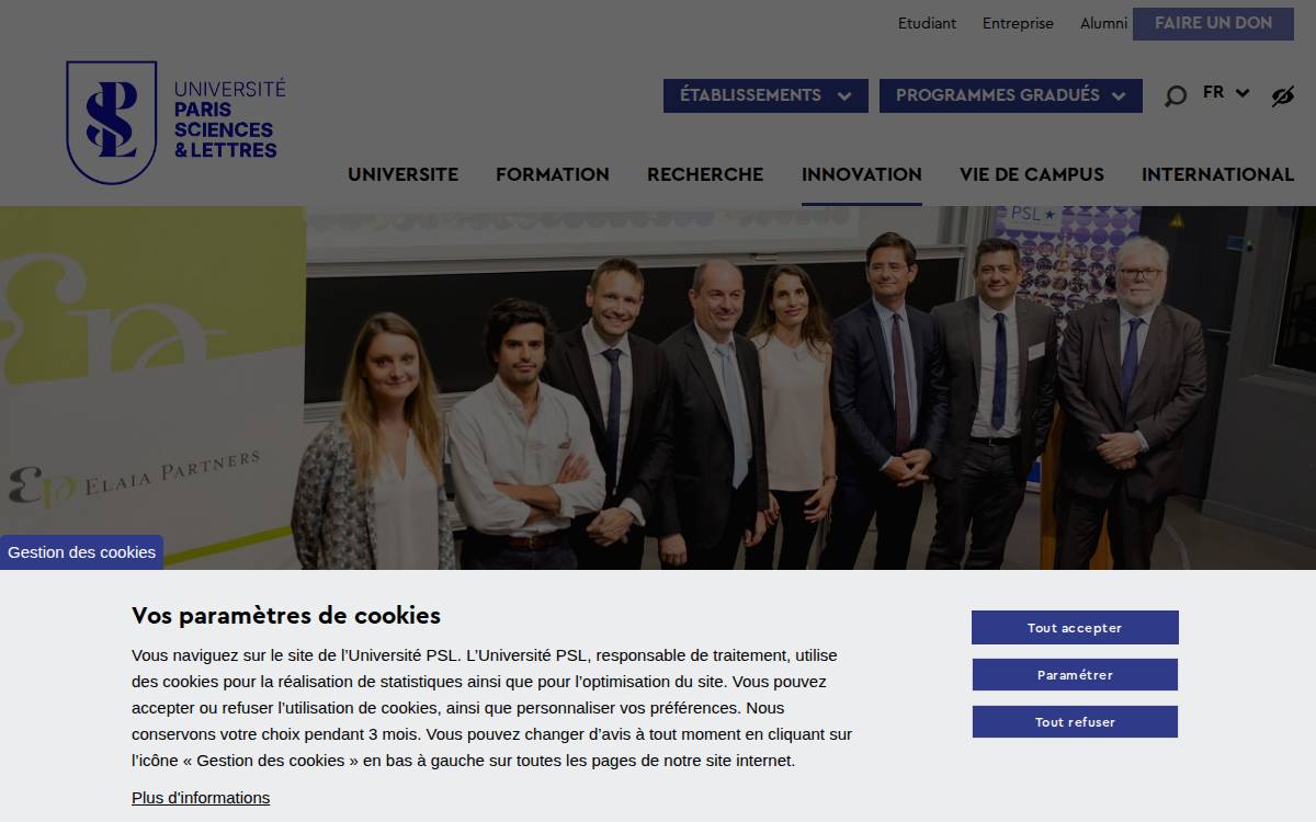 PSL Innovation Fund website preview