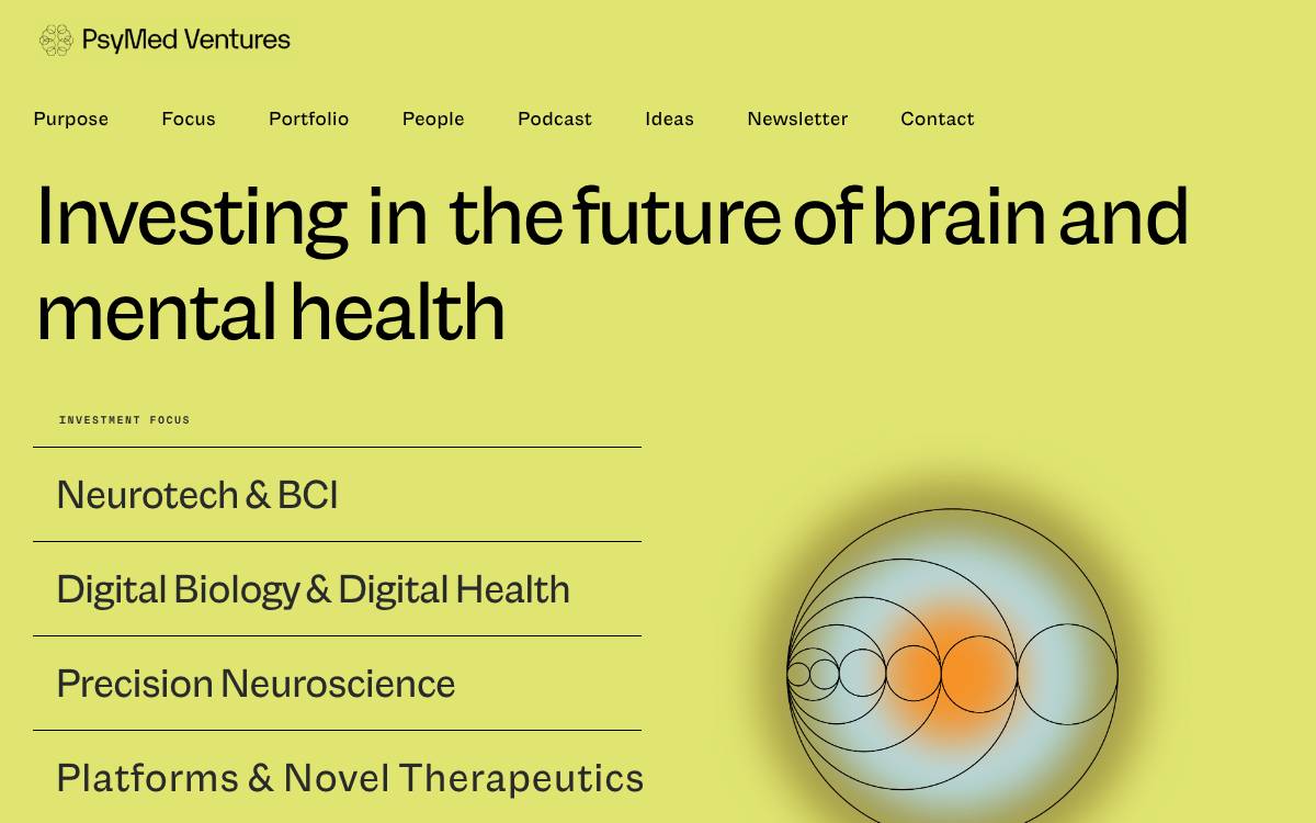 PsyMed Ventures website preview