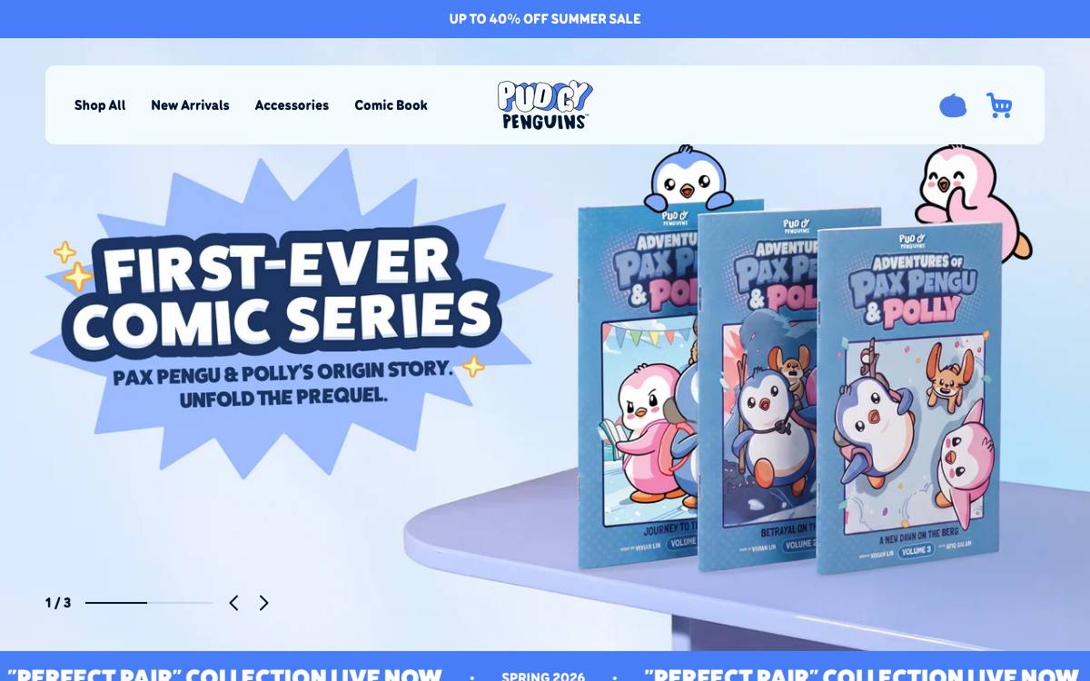 Pudgy Penguins website preview