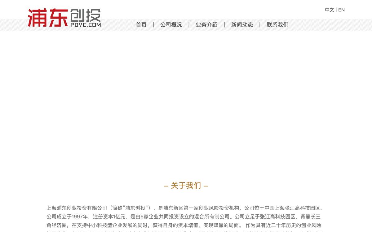 Pudong Chuangtou website preview