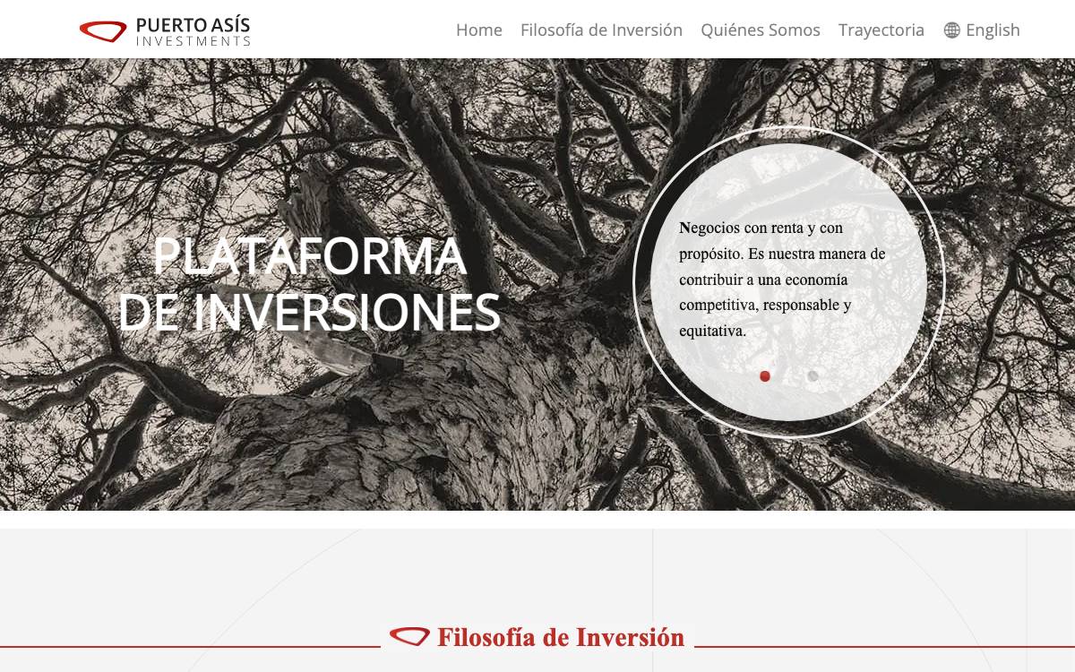 Puerto Asís Investments website preview