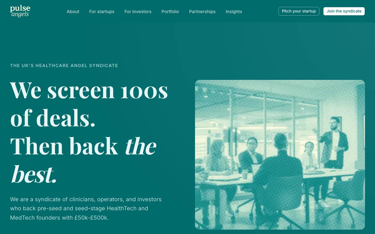Pulse Angels website preview