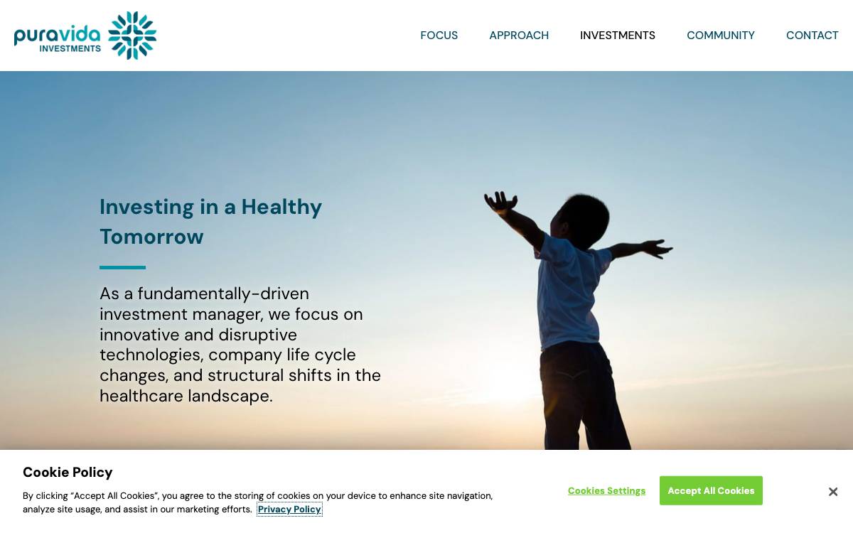 Pura Vida Investments website preview