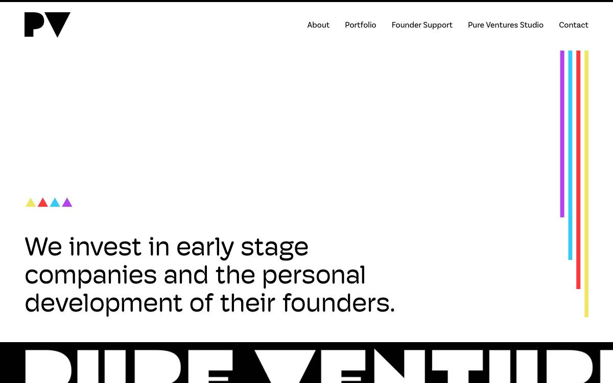 Pure Ventures website preview
