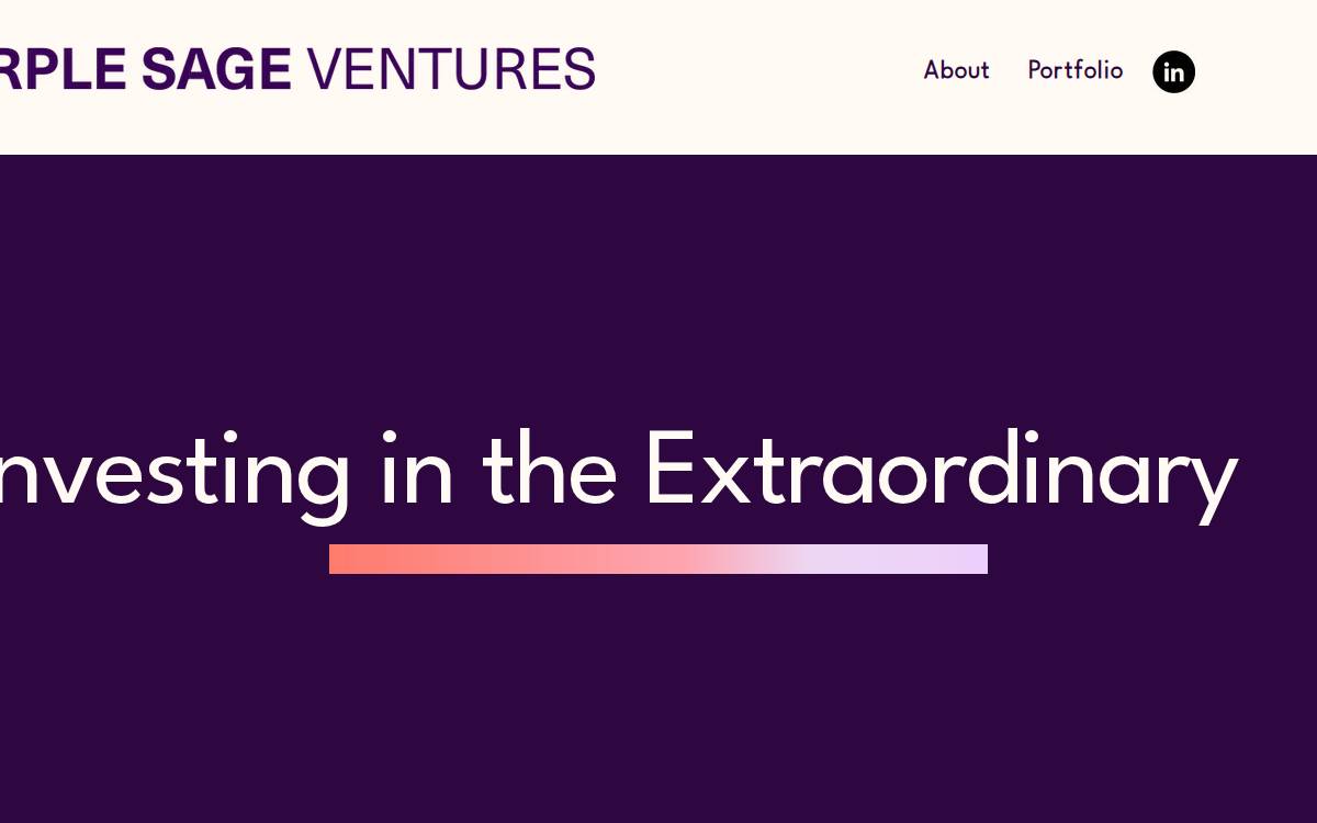 Purple Sage Ventures website preview