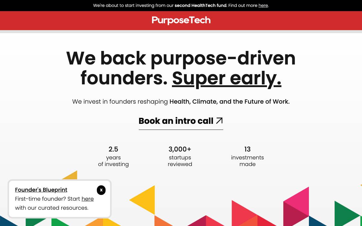 PurposeTech website preview